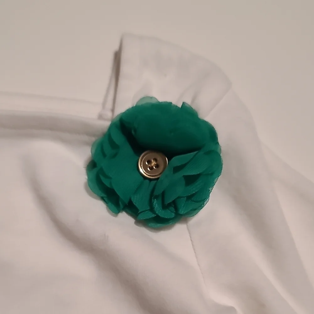 Gymboree White/Green Floral Ruffle Skirt w/Top (C4)